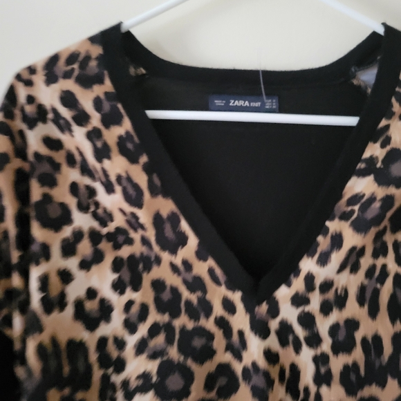 Zara knit leopard print top - Picture 3 of 7